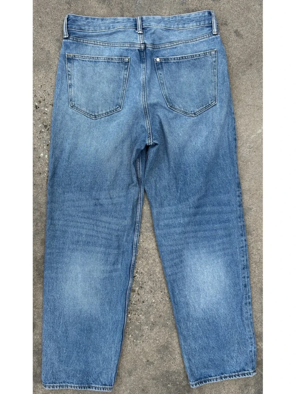H&M 90’s Baggy Denim Blue Jeans Size 32W x 32L  Cotton Light Fading Loose Fit